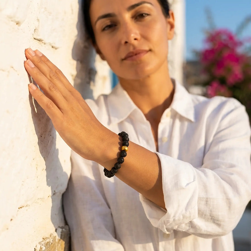 Santorini Lava Bracelet styled view