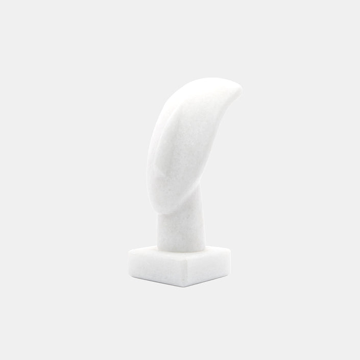 Close up of head of a figurine, triangle spedos, naxos marble, cycladic art h13