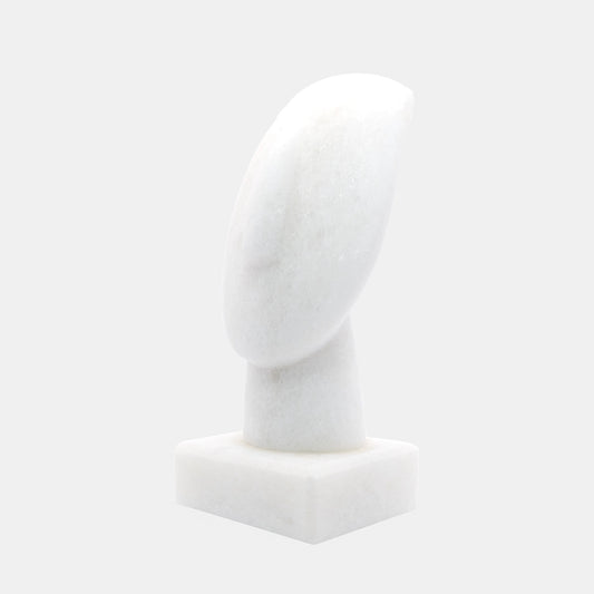 Handmade Cycladic Head Sculpture – Round Spedos Naxos Marble