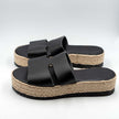 Close up of h design, platform, handcrafted leather  sandals