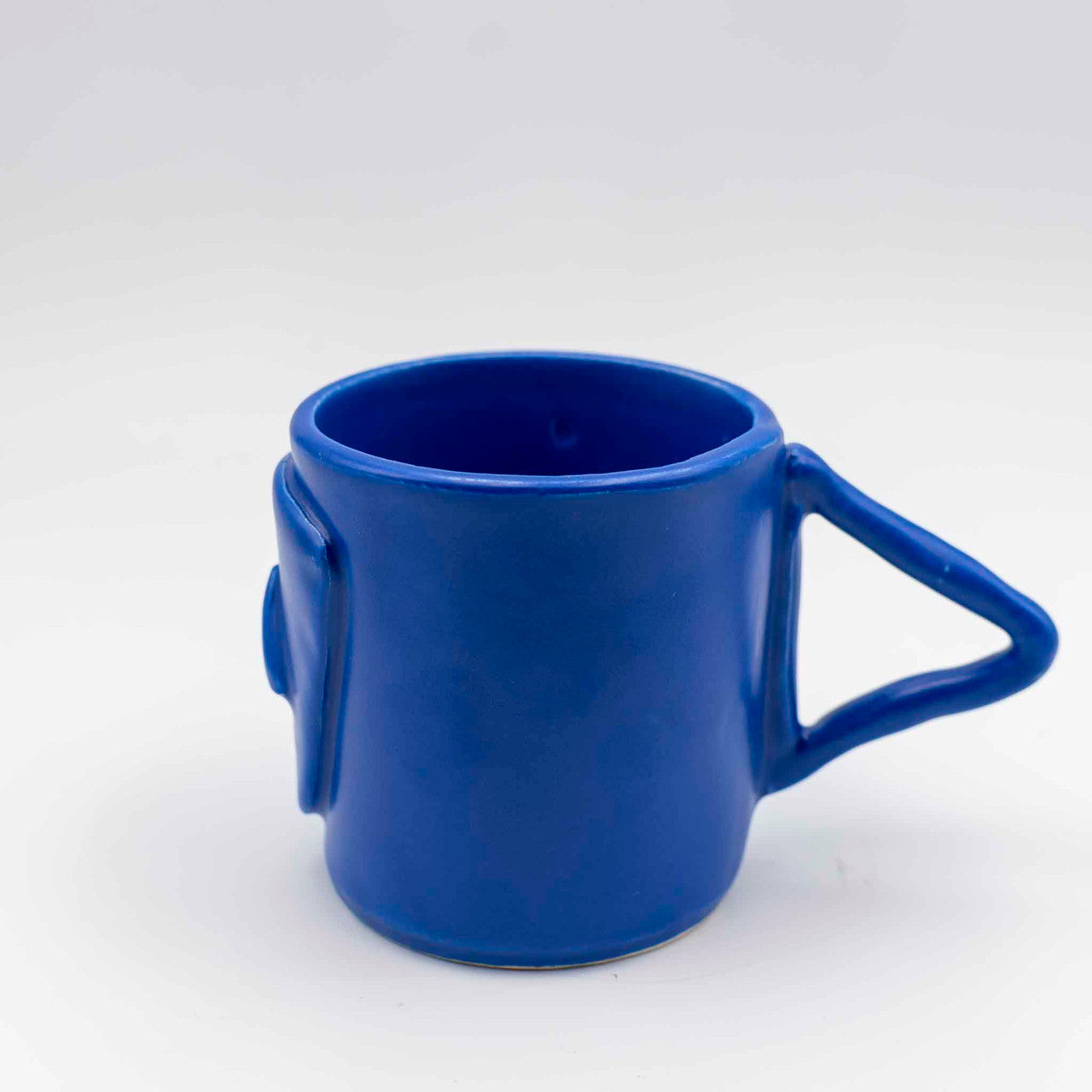 Cycladian Style, Short Ceramic Mug in Aegean Blue
