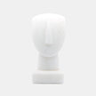 The image shows a simplified representation of a human head and neck on a base, likely a mannequin or a sculptural form. I...