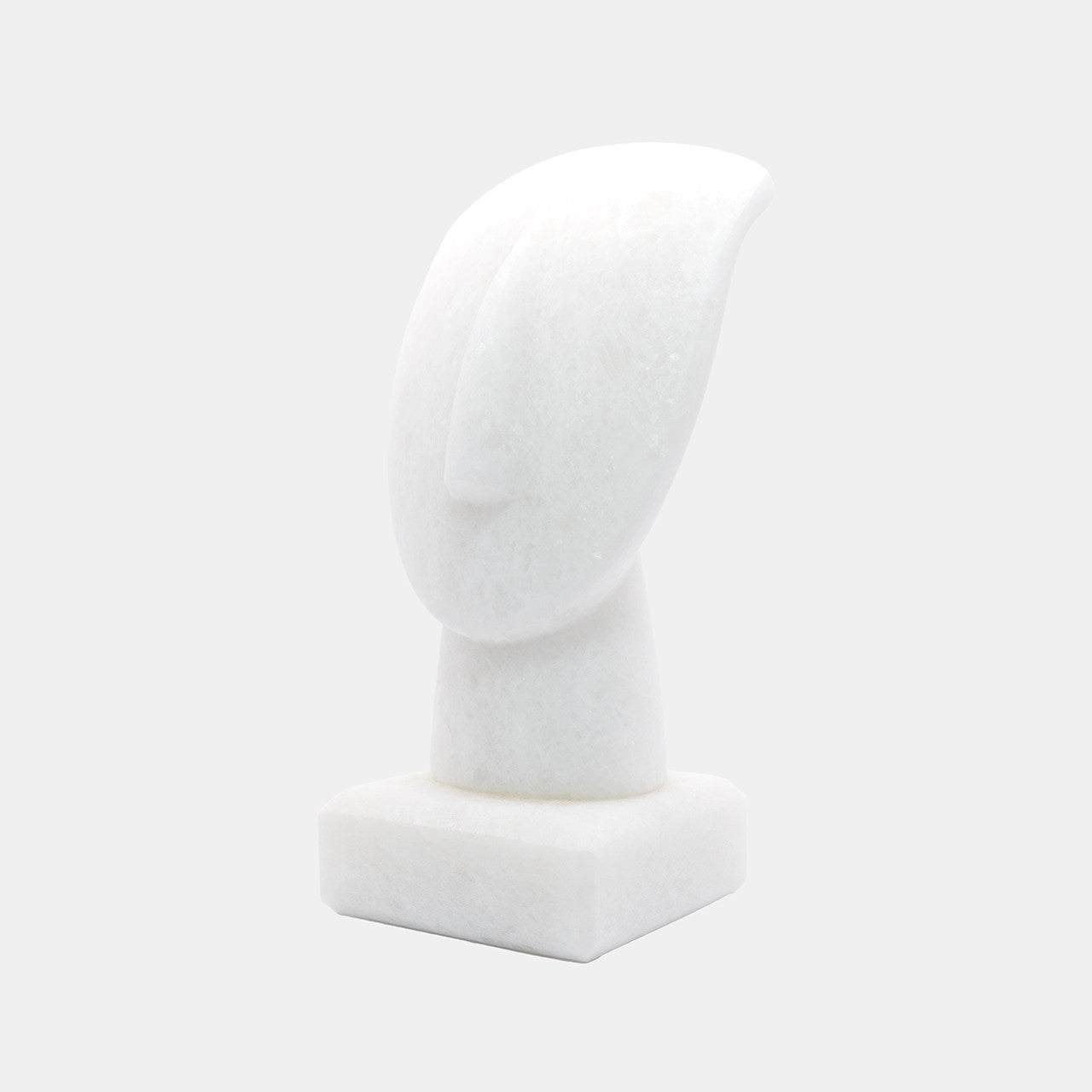 Handmade Cycladic Head Sculpture – Round Spedos Naxos Marble