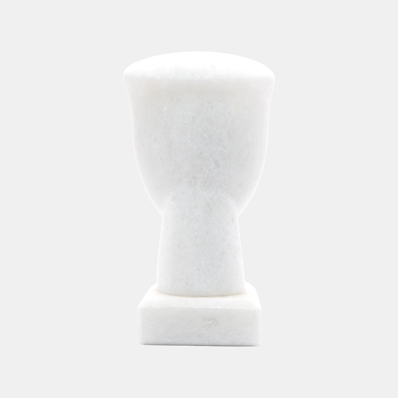 Handmade Cycladic Head Sculpture – Round Spedos Naxos Marble