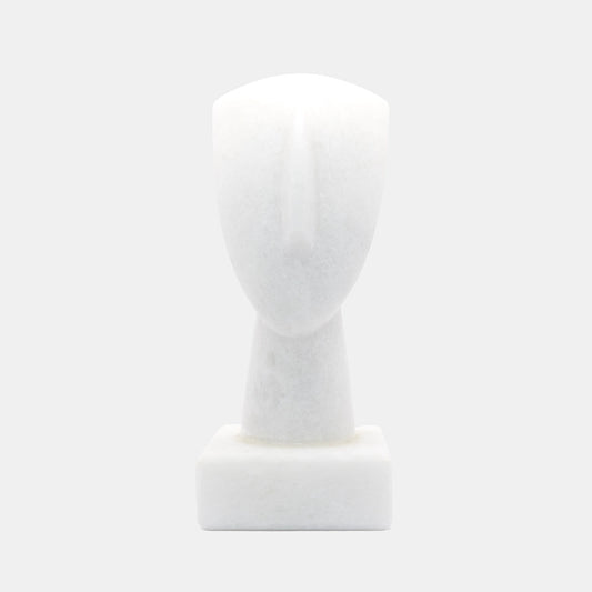 Handmade Cycladic Head Sculpture – Triangle Spedos Figurine in Naxos Marble