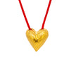 Heart of Gold in Red Pendant Handcrafted in Greece