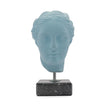 Head of Goddess Hygeia figurine in light blue marble. Ancient Greek statue depicting Hygeia, goddess of health. Handcrafte...