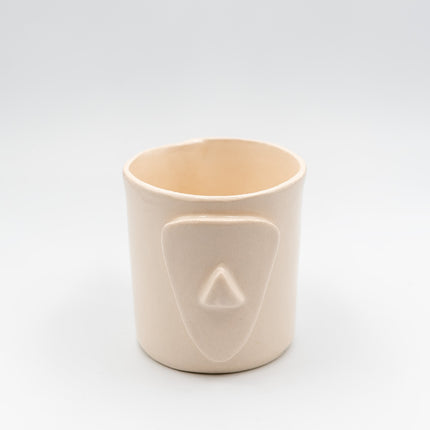 Cycladian Style, Short Ceramic Mug in Ivory