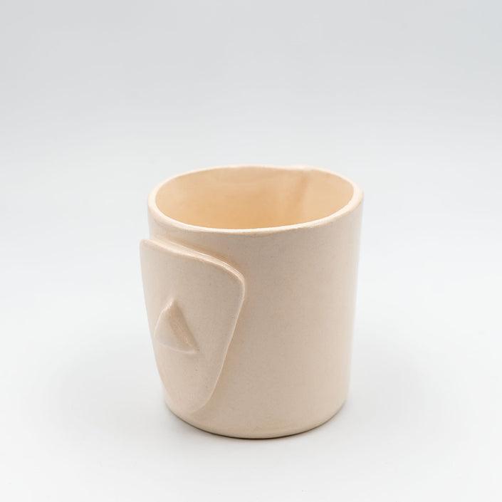 Cycladian Style, Short Ceramic Mug in Ivory