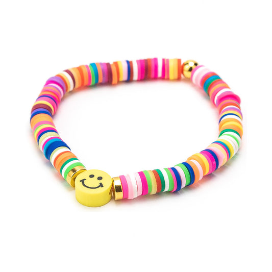Tereza of Naxos Joyful Yellow Smiley Beaded Bracelet Jewellery 29 € Tereza's Greek Concept Store