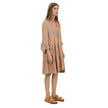 Kaftan Dress in Tangerine & Olive Khaki detail view