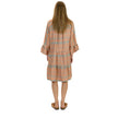 Kaftan Dress in Tangerine & Olive Khaki styled view
