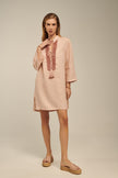 Ione Kaftan, Linen Dress in Champagne Pink