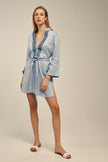 Ione Kaftan, Linen Dress in Baby Blue