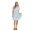 Striped Sleeveless Dress in Light Blue & White detail view