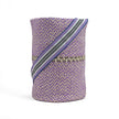 Lilac and Beige Handwoven Bucket Bag image 5