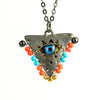 Limited: Coral Red and Baby Blue on Black, 