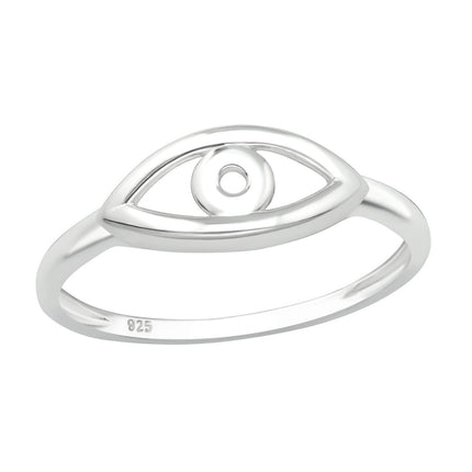 Tereza of Naxos Evil Eye Ring, 925 Sterling Silver Jewellery 40 € Tereza's Greek Concept Store