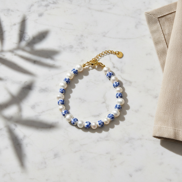 Magdalena Cycladic pearl bracelet handmade in Greece