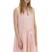 Striped Sleeveless Dress in Peach & White image 5