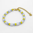 Pearly Banana Adjustable Bracelet in Lilac