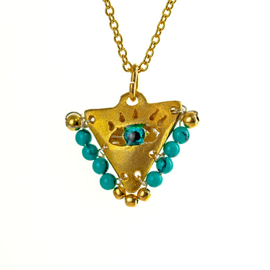 Tereza of Naxos Petrol Green "Fylachto" Talisman, Lucky Charm, Pendant Jewellery 59 € Tereza's Greek Concept Store