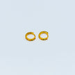 Rainbow Zircon, Circle , Hoop Earrings detail view