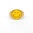 Smiley Ring in Gold & Bright Yellow styled view