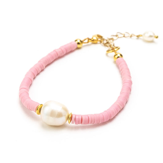 Tereza of Naxos The Elegant Pearly Bracelet in Baby Pink Jewellery 30 € Tereza's Greek Concept Store