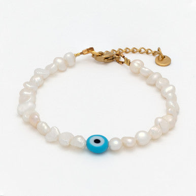 The Pearly Greek Evil Eye Bracelet
