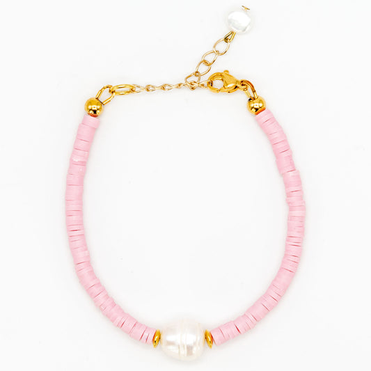 The Elegant Pearly Bracelet in Baby Pink