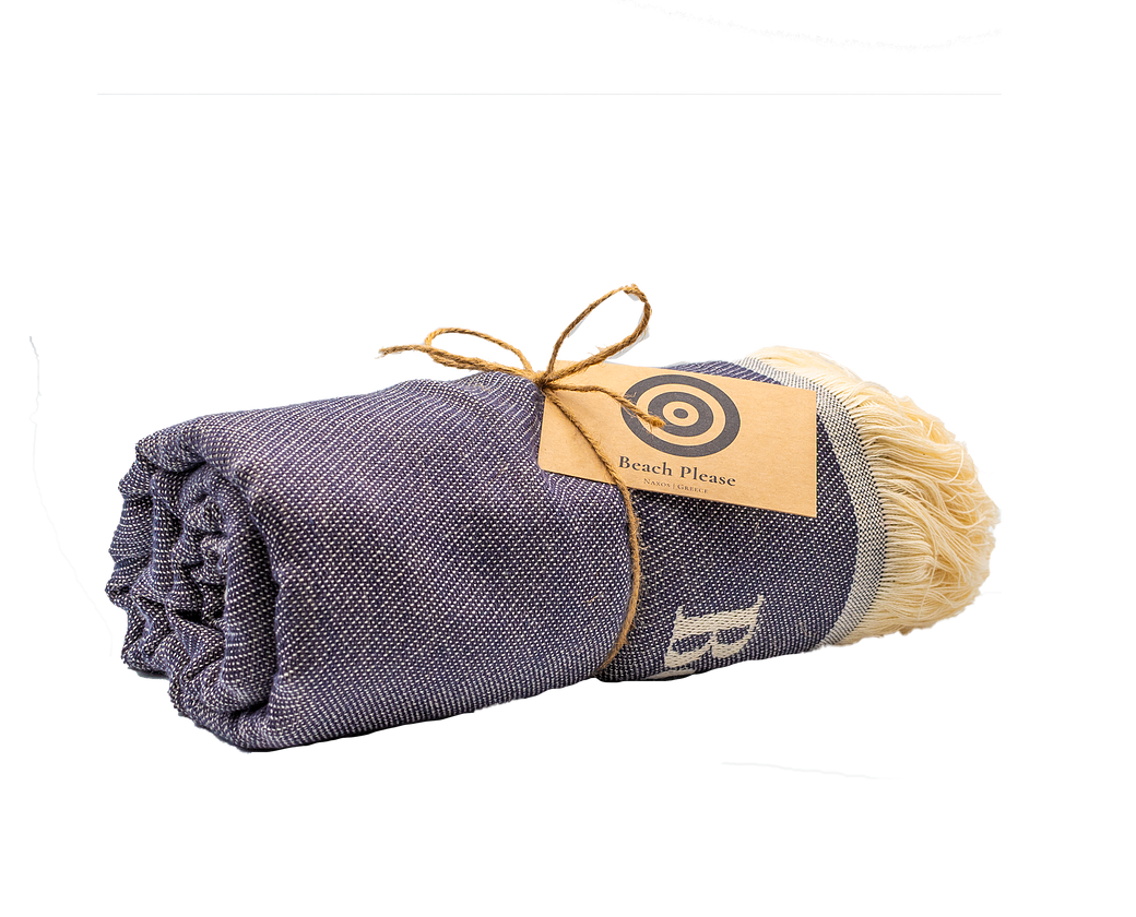 The Portara, Premium Cotton Beach Towel detail view