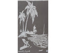 Close up of tropical beach, premium cotton beach towel