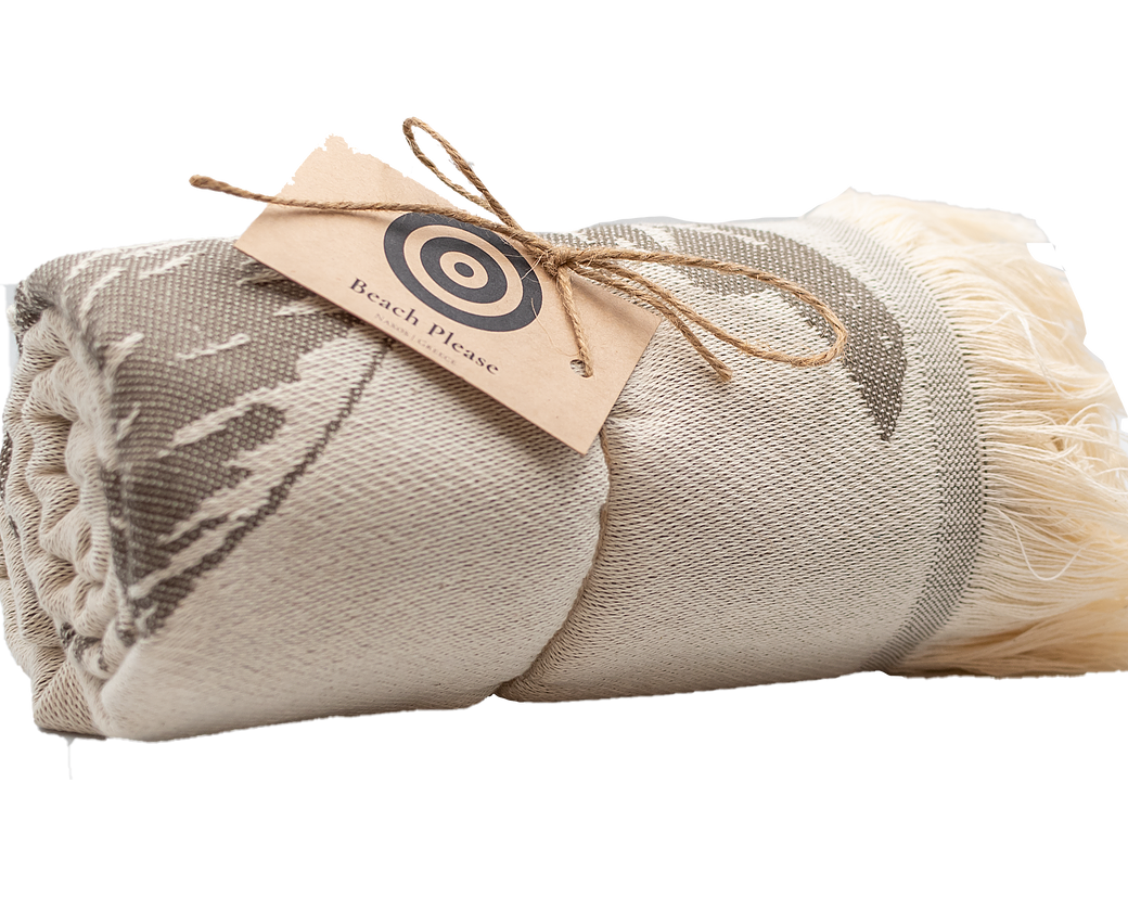 Tropical Beach, Premium Cotton Beach Towel detail view