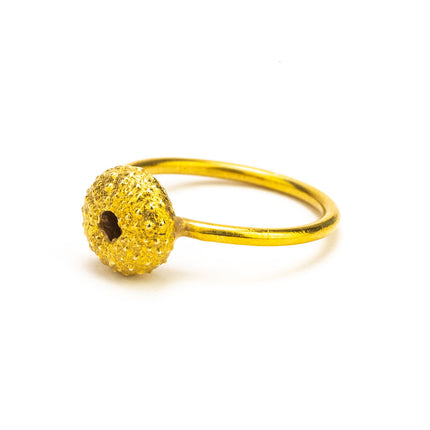 Urchin, Small Sized, Ring in Gold Plated Silver