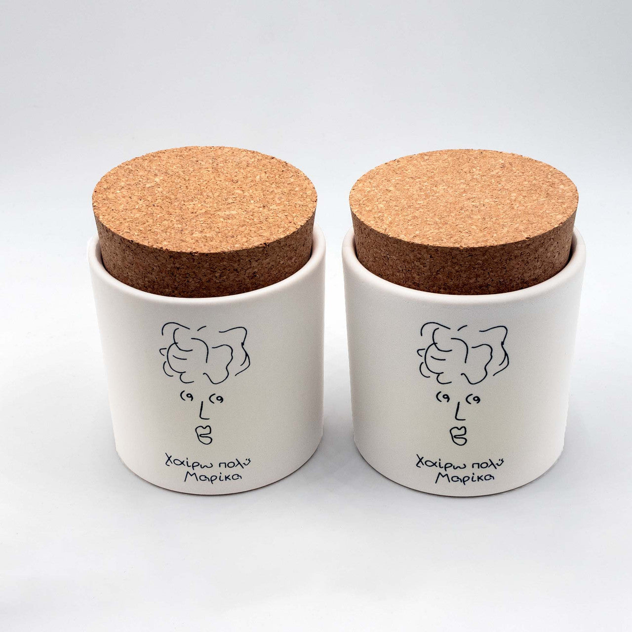 Set of 2 Meet Marika Sugar/Coffee Jar detail view