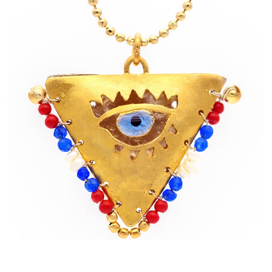 Tereza of Naxos White, Red & Blue "Fylachto" Talisman, Lucky Charm, Pendant Jewellery 99 € Tereza's Greek Concept Store