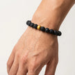 Close up of santorini lava bracelet