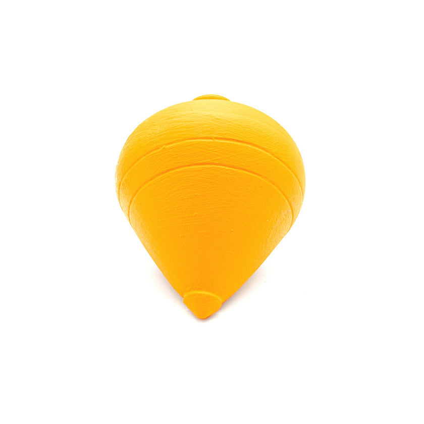 Ceramic Stromvos (Whirligig), Ancient Greek Toy, in Corn Yellow