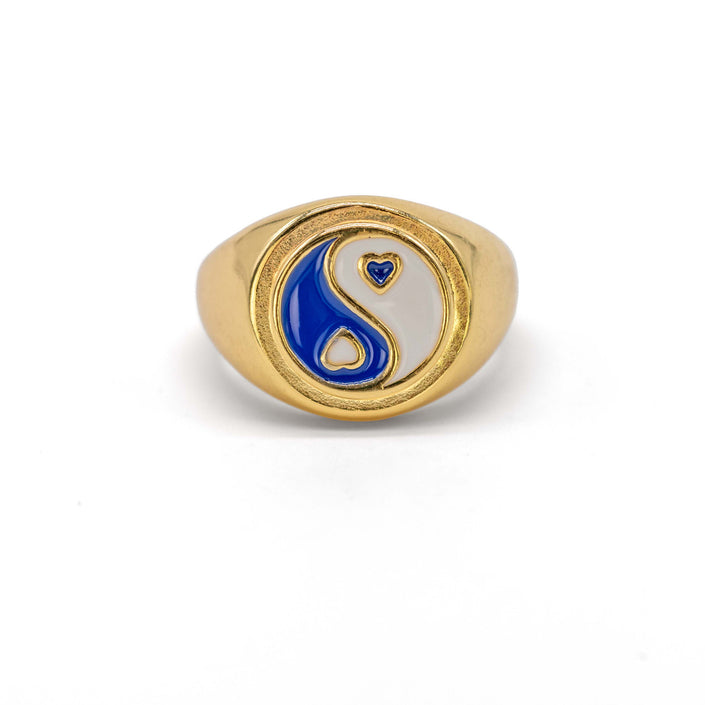 Ying Yang Ring, in Blue & White