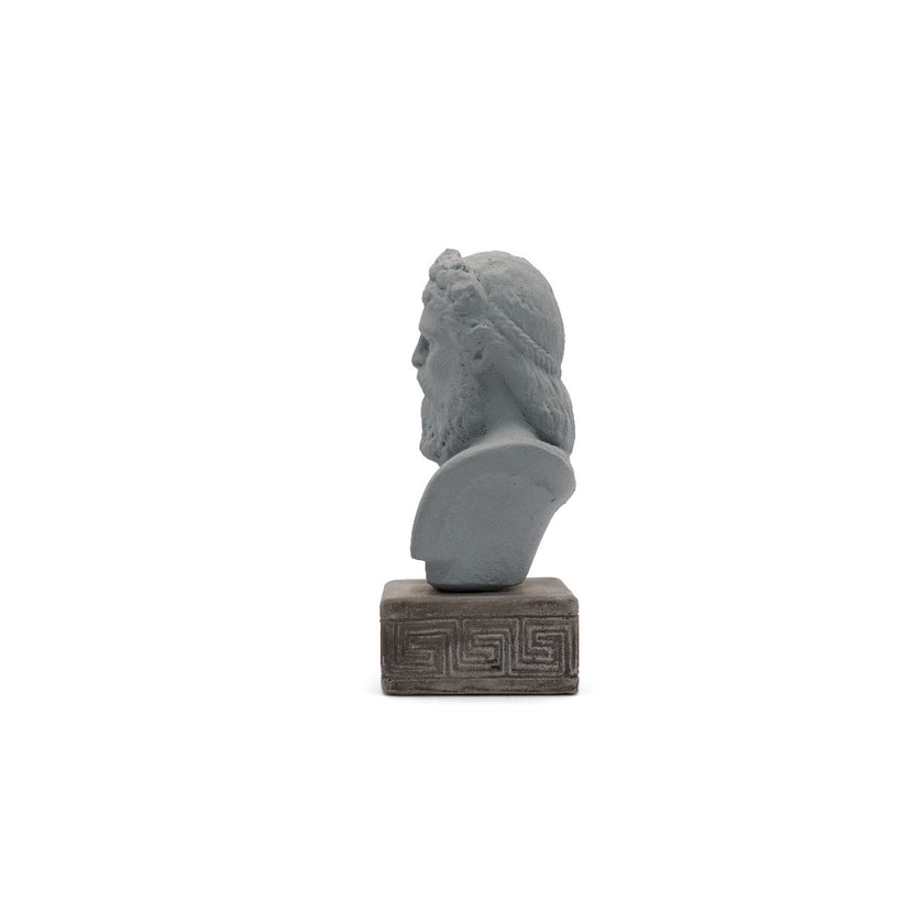 Zeus Figurine in Cool Gray detail view