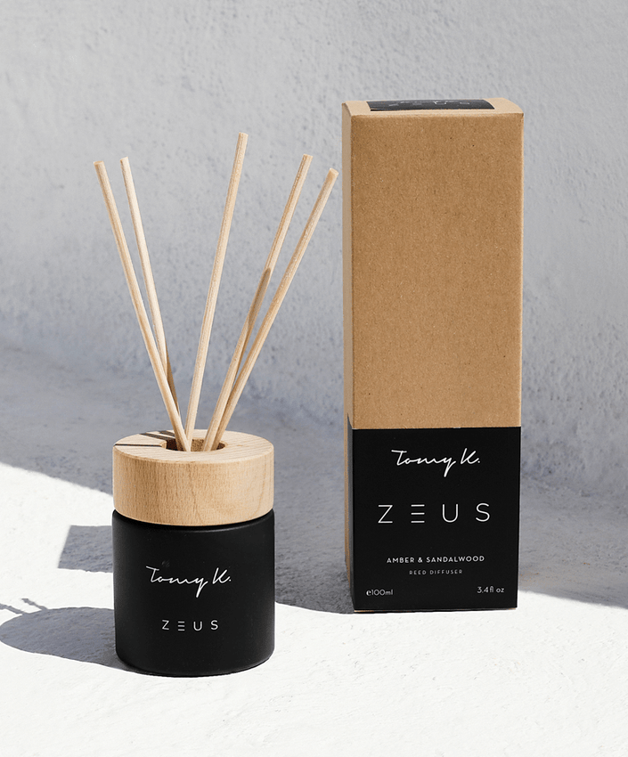 Zeus firewood diffuser in black Greek gift Naxos