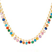 Zircon Drops Colorful Necklace – Gold-Plated Sterling Silver
