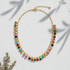 Zircon drops colourful necklace gold plated Greek jewellery