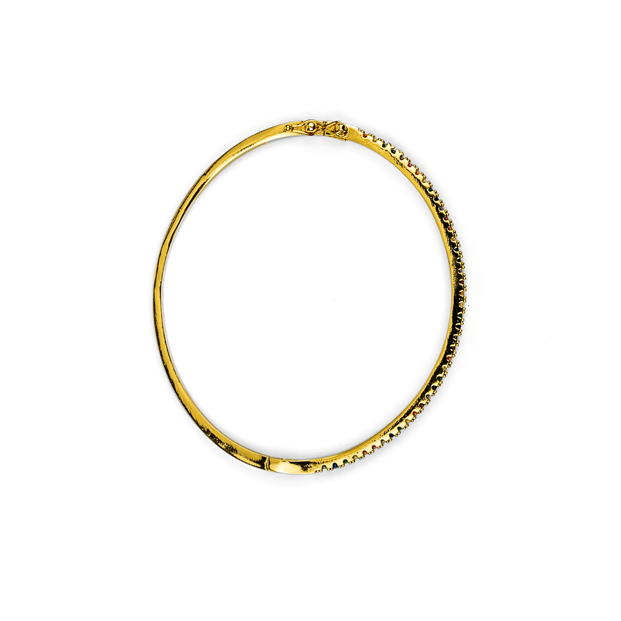 Rainbow Zircon, Colourful, Gold Bracelet styled view