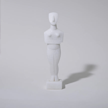 Cycladic marble figurine sculpture handmade in Naxos Greece from authentic Naxian marble minimalist Greek art decor