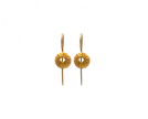 Close up of urchin small earrings in gold plated silver