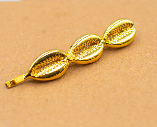 Sea Shell Summer Hair Clip in Gold