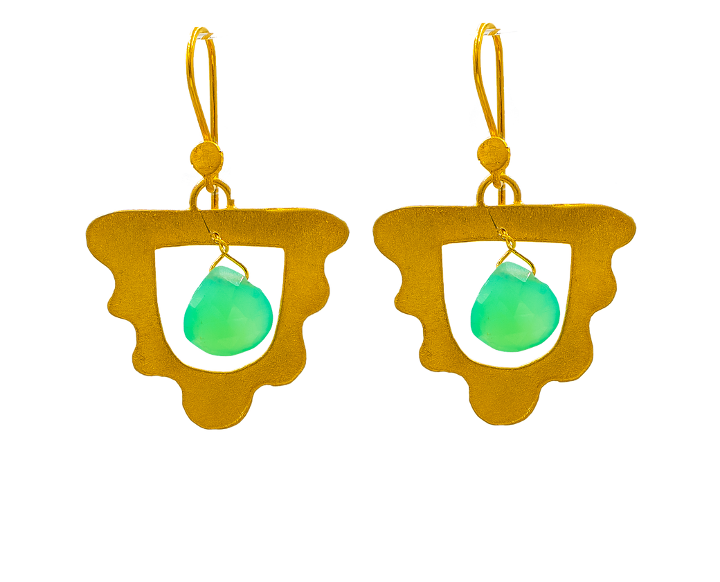 Cleopatra the Bohemian, Earrings, in Gold Plated Silver