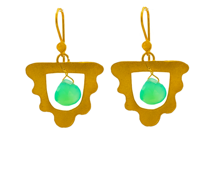 Cleopatra the Bohemian, Earrings, in Gold Plated Silver